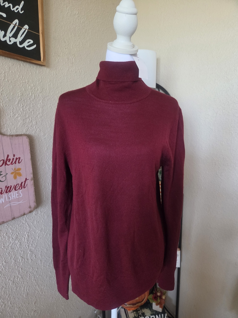 J. Crew Burgundy Turtleneck Sweater